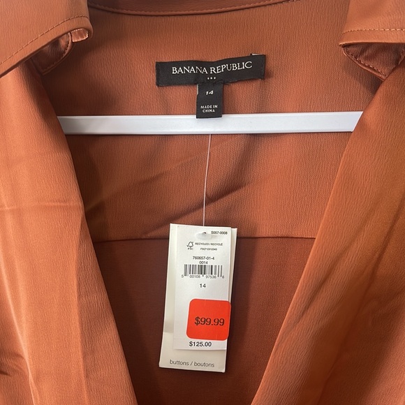 Banana Republic Rust Wrap Dress - Picture 7 of 8